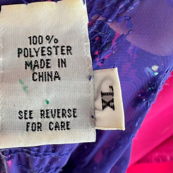 Sequin Beaded Sheer Purple Tunic Top XL Vintage Y2K Lillie Rubin Glam Party - Picture 17 of 17